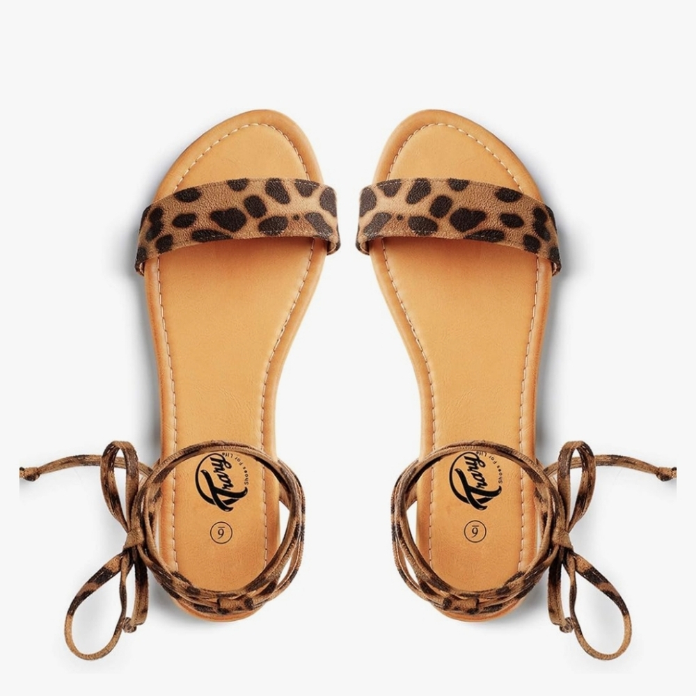 Leopard Print Women's Sandals Size 5.5